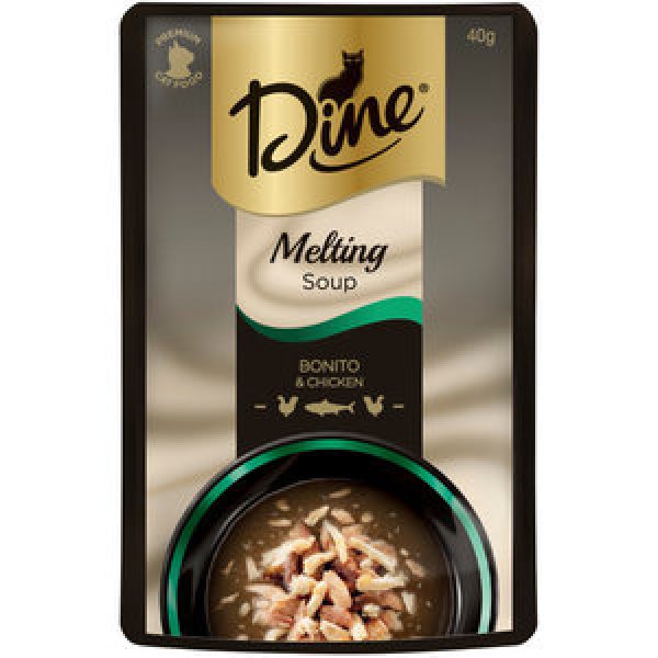 Dine Melting Soup Wet Cat Food Tuna & Chicken