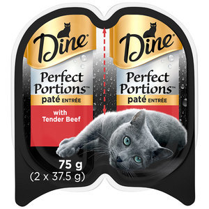 Dine Perfect Portions Cat Food Pate Tender Beef Reviews - Black Box
