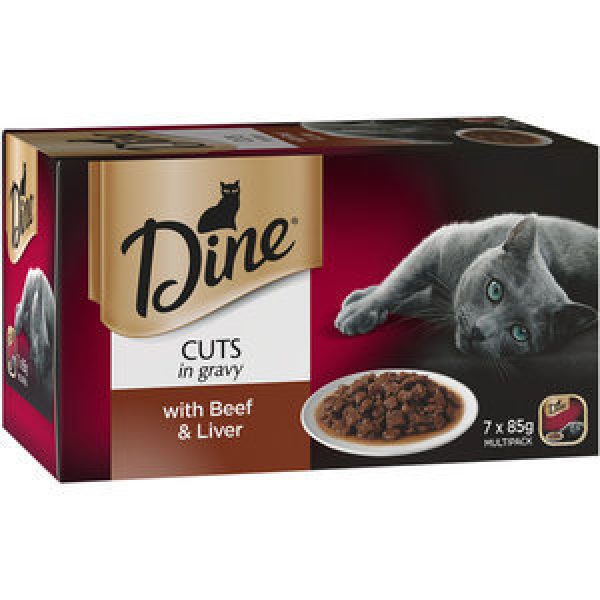 Dine Wet Cat Food Cuts With Gravy, Beef & Liver Reviews Black Box