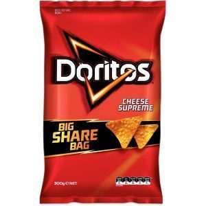 Doritos Corn Chips Supreme Cheese Party Bag