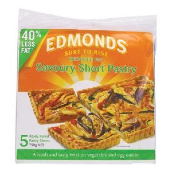 Edmonds Savoury Short Pastry Reduced Fat 750g