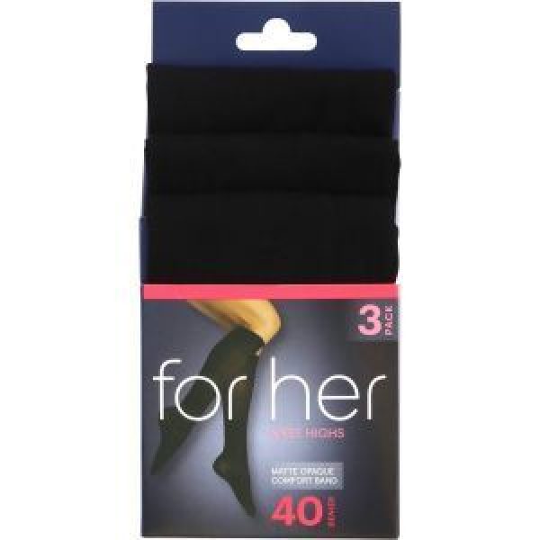 Essentials Knee Highs Plai Opaques