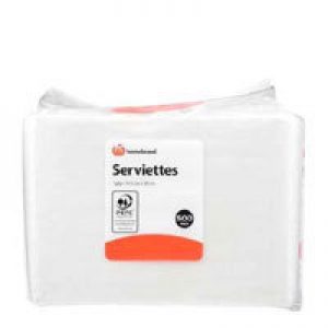 Essentials Serviettes White 1ply