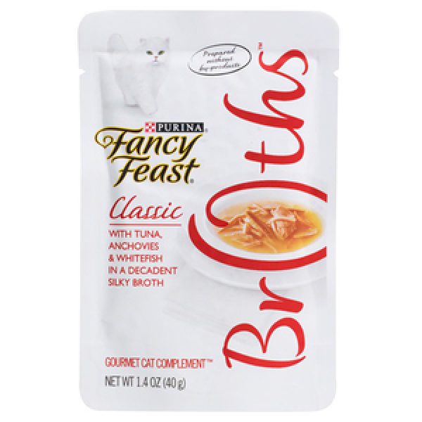 Fancy Feast Broths Cat Food Tuna, Anchovy & White Fish