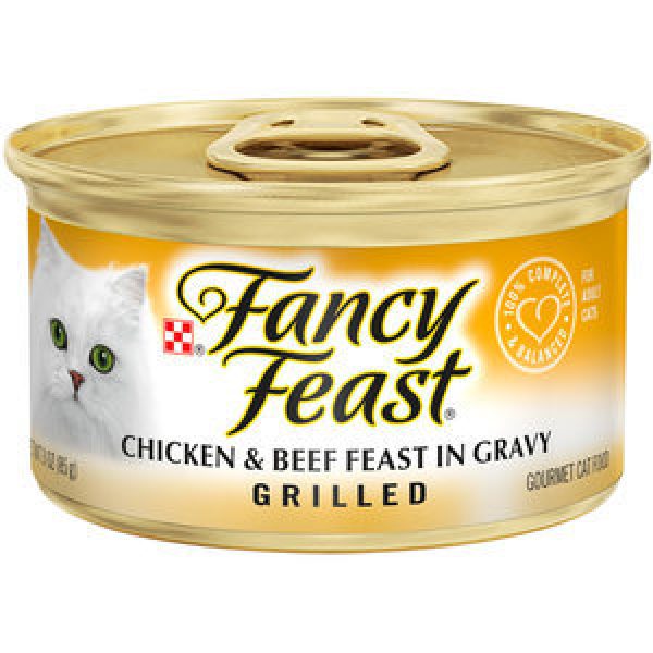 Fancy Feast Grilled Wet Cat Food Chicken & Beef Feast In Gravy