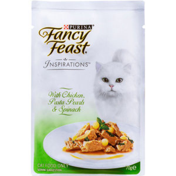 Fancy Feast Inspirations Wet Cat Food Chicken Pasta Pearls & Spinach