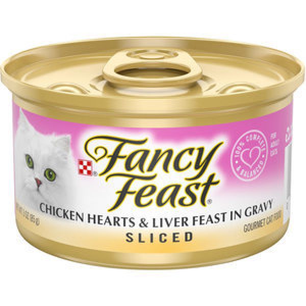 Fancy Feast Sliced Wet Cat Food Chicken Hearts Liver In Gravy