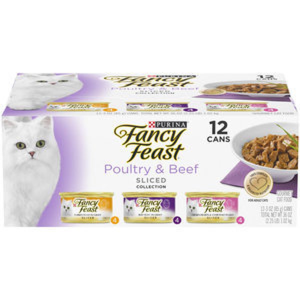 Fancy Feast Wet Cat Food Sliced Beef & Poultry Variety