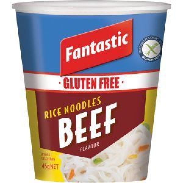 Fantastic 2 Minute Instant Noodles Cup Beef Gluten Free