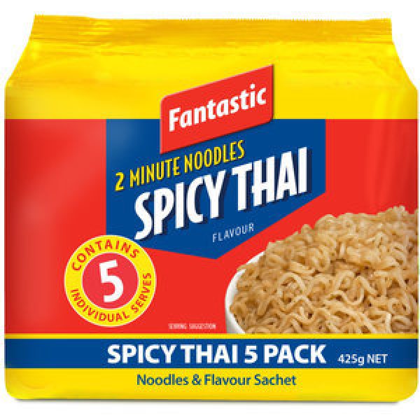 Fantastic 2 Minute Instant Noodles Multi Pack Spicy Thai