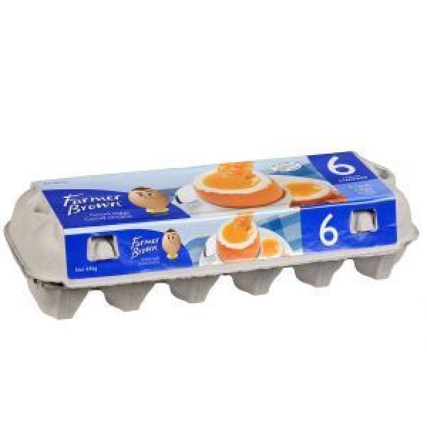 Farmer Brown Eggs Dozen Brown Size 6