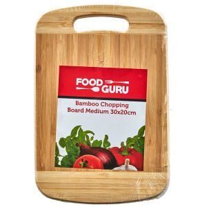 Food Guru Chopping Board Bamboo Medium 30 X 20cm