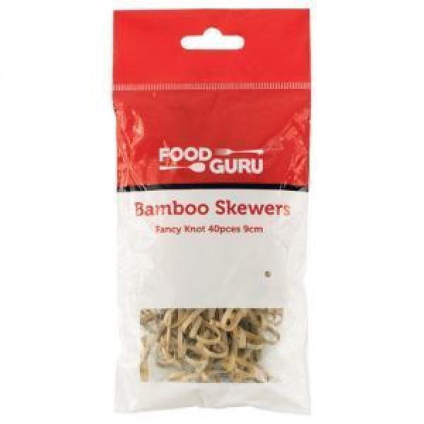 Food Guru Skewers Bamboo Fancy Knot 9cm
