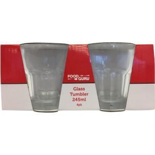 Food Guru Tumblers Glass Set 260ml