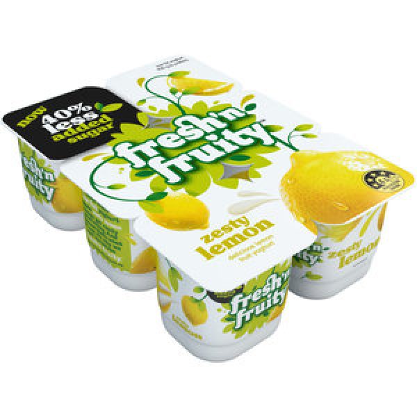 Fresh N Fruity Yoghurt 6pk Lemon 40% Less Added Sugar