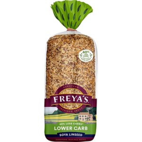 Freyas Lower Carb Toast Bread Soy & Linseed