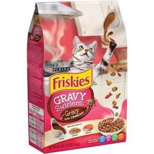 Friskies Dry Cat Food Gravy Swirlers