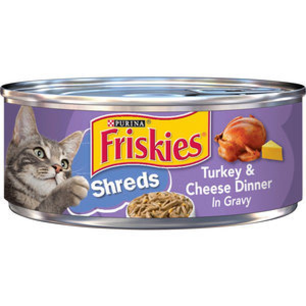 Friskies Savory Shreds Wet Cat Food Turkey & Cheese In Gravy