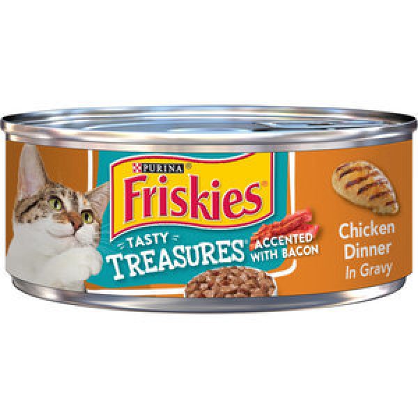 Friskies Tasty Treasures Cat Food Chicken In Gravy With Bacon