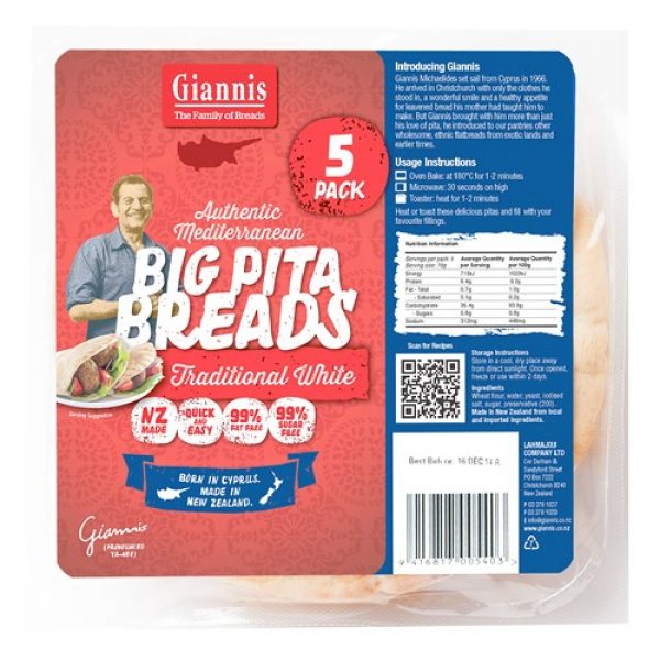 Giannis Pita Bread White
