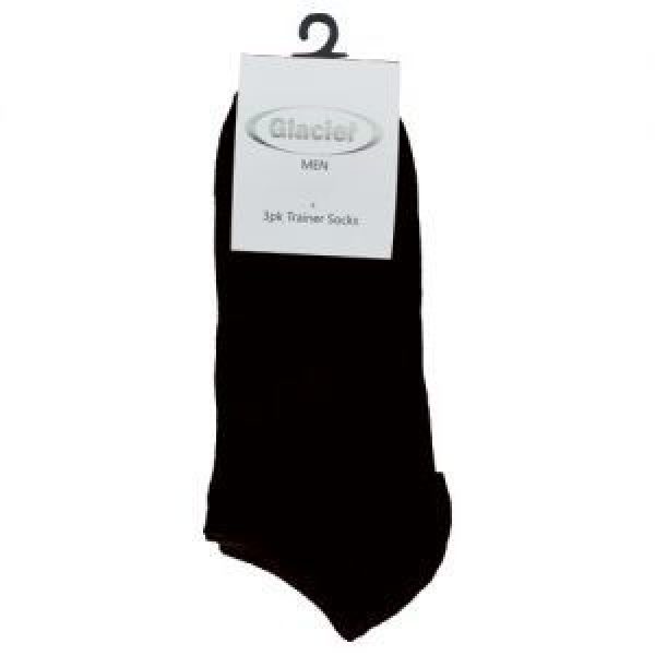 Glacier Mens Socks Trainer Black Size 6-10