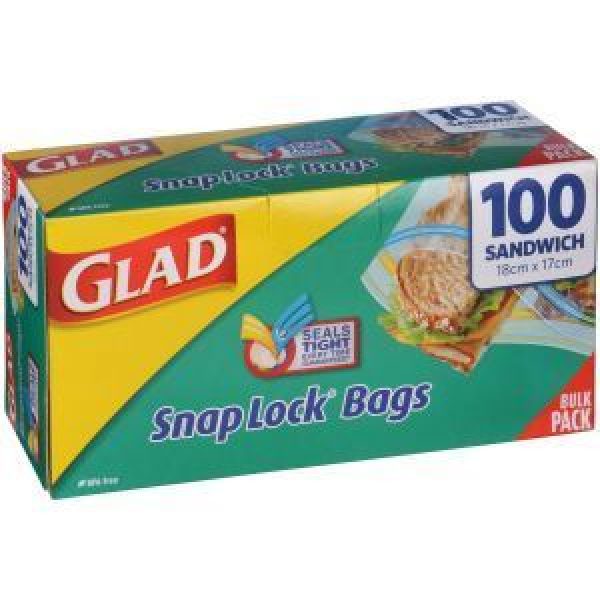 Glad Snaplock Plastic Bags Sandwich