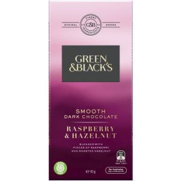 Green & Blacks Chocolate Block Raspberry & Hazelnut