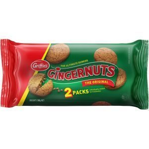 Griffins Ginger Biscuits Gingernuts Twin Pack