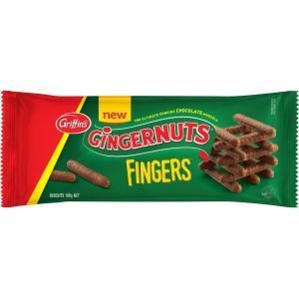 Griffins Gingernuts Chocolate Biscuits Choccy Fingers