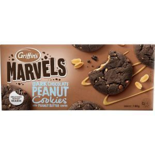 Griffins Marvels Cookies Dark Choc Peanut Reviews Black Box