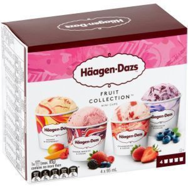 Haagen Dazs Icecream Pottles Fruit Collection
