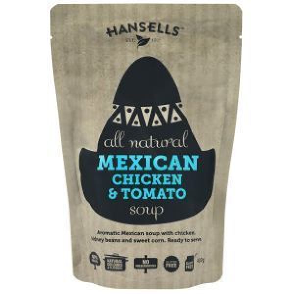 Hansells Natural Pouch Soup Mexican Chicken & Tomato