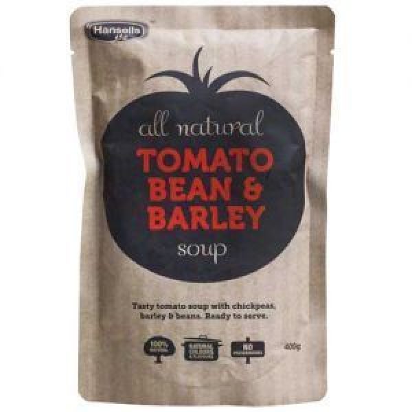 Hansells Pouch Soup Tomato Bean & Barley