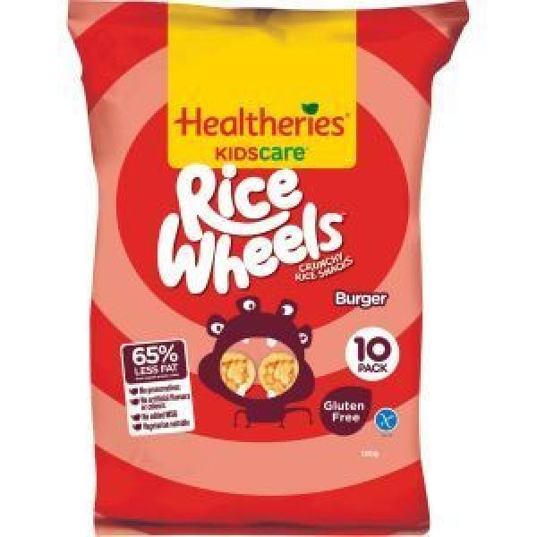 Healtheries Kidscare Rice Snacks Rice Wheels Burger 180g