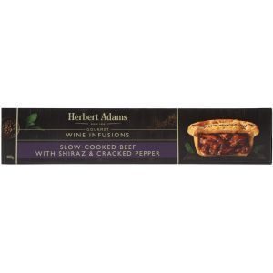 Herbert Adams Frozen Pie 2pk Wine, Beef & Pepper 400g