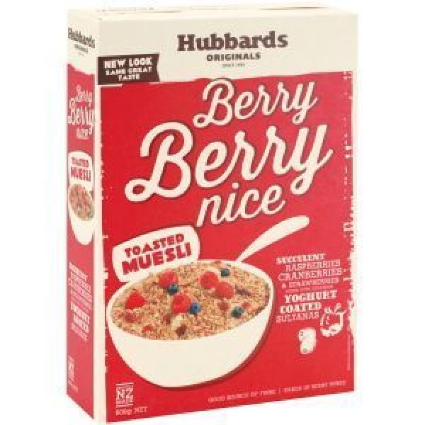 Hubbards Berry Berry Nice Toasted Fruit Muesli