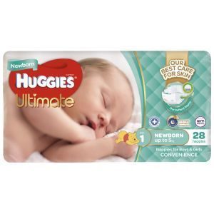 Huggies Ultimate Newborn Nappies Size 1 Up To 5kgs