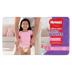 Huggies Ultra Dry Nappy Pants Junior Girl Size 6