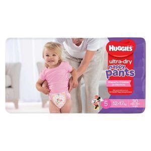 Huggies Ultra Dry Nappy Pants Walker Girl Size 5