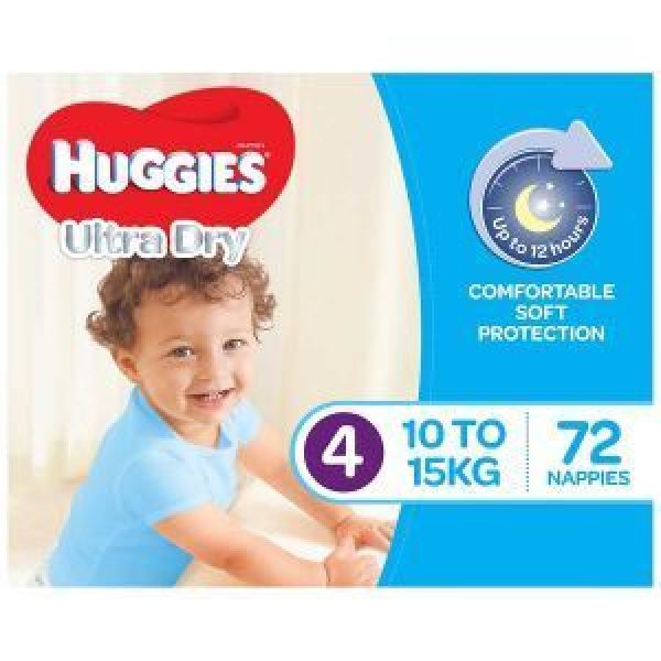 Huggies Ultra Dry Toddler Boy Nappies 10-15kg Size 4
