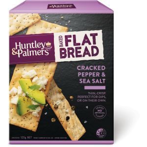 Huntley & Palmers Baked Flat Bread Pepper & Sea Salt
