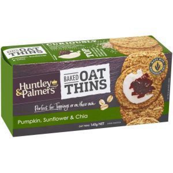 Huntley & Palmers Oat Thins Crackers Pumpkin, Sunflower, Chia