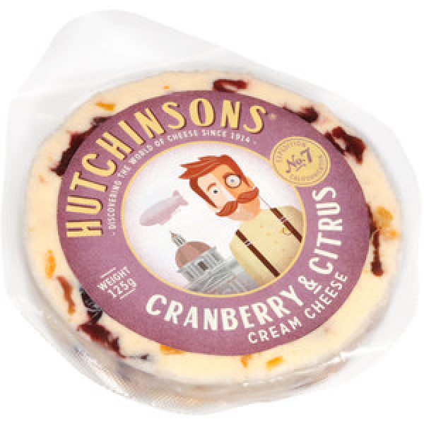 Hutchinsons Cranberry & Citrus Cream Cheese 125g