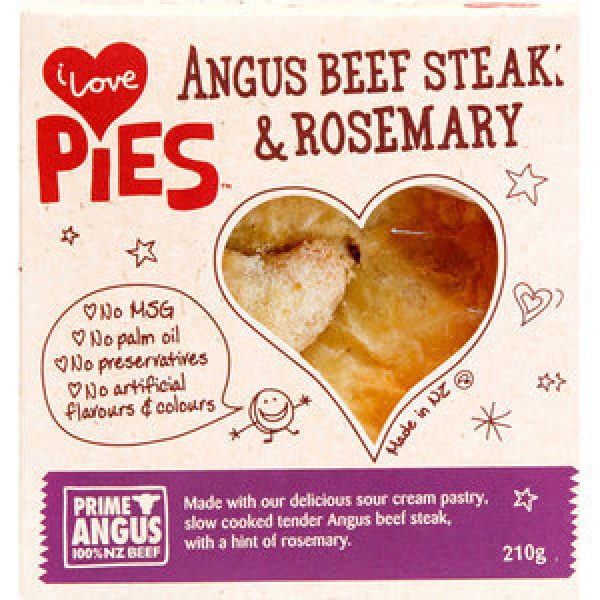 I Love Pies Chilled Single Pie Angus Steak & Rosemary