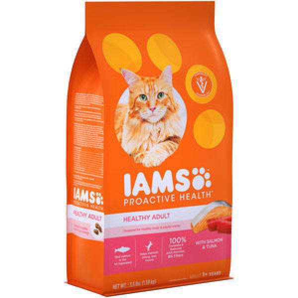 Iams Dry Cat Food Adult Salmon & Tuna Reviews Black Box