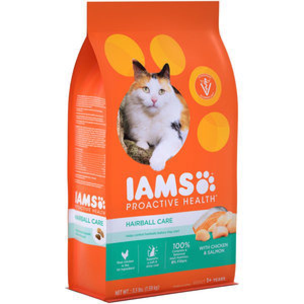 Iams Dry Cat Food Hairball – Chicken & Salmon