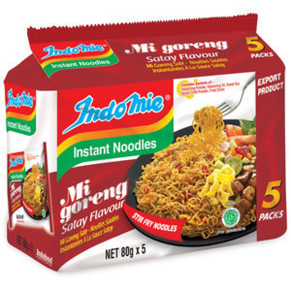 Indomie Instant Noodles Multi Pack Mi Goreng Satay Reviews - Black Box