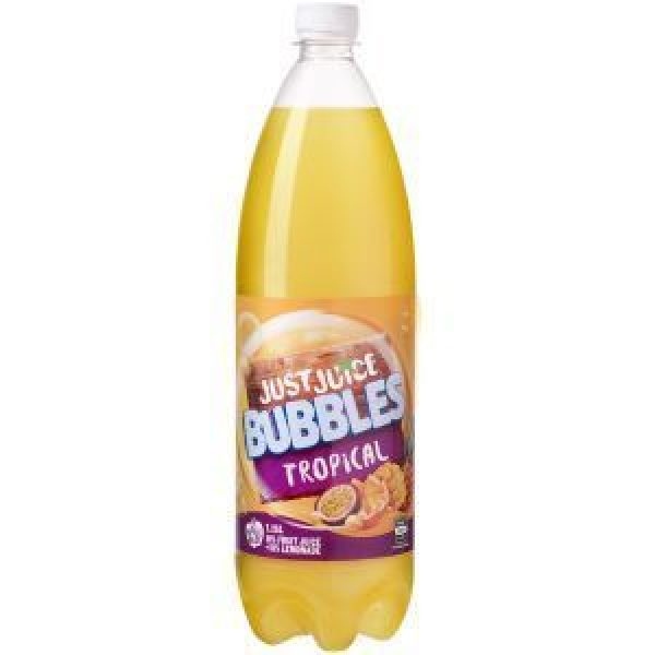 Just Juice Bubbles Soft Drink Tropical With Lemonade