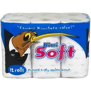 Kiwi Soft Toilet Paper 12pk Prints 2ply