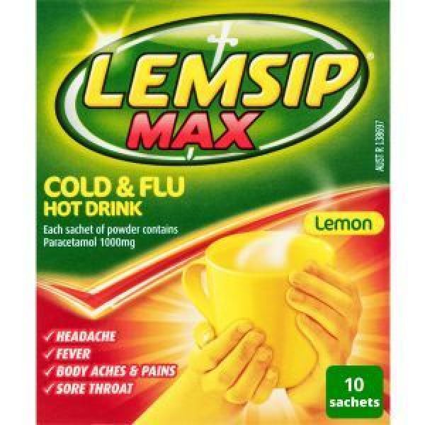 Lemsip Max Cold & Flu Cold Remedy Lemon Hot Drink